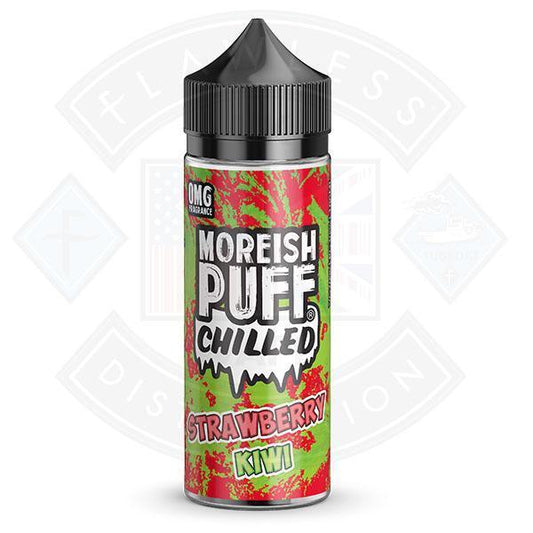 Moreish Puff Chilled Strawberry Kiwi 0mg 100ml Shortfill E-liquid - Flawless Vape Shop