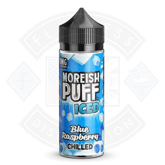 Moreish Puff ICED Chilled Blue Raspberry 100ml Shortfill - Flawless Vape Shop