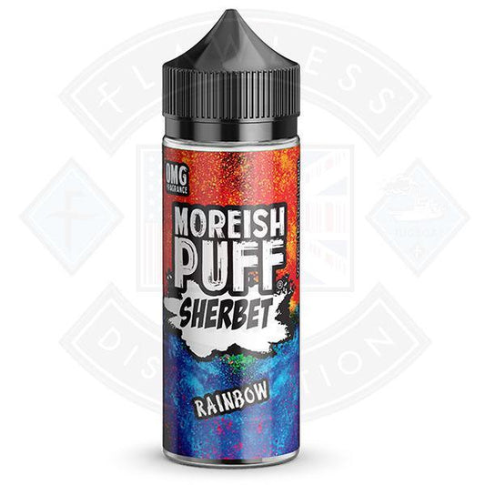 Moreish Puff Sherbet Rainbow 0mg 100ml Shortfill E-liquid - Flawless Vape Shop