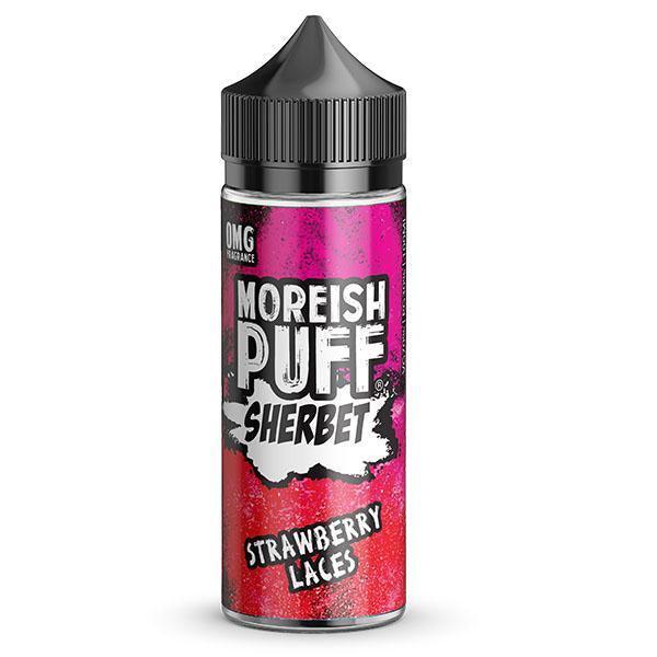 Moreish Puff Sherbet Strawberry Lace 0mg 100ml Shortfill E-liquid - Flawless Vape Shop