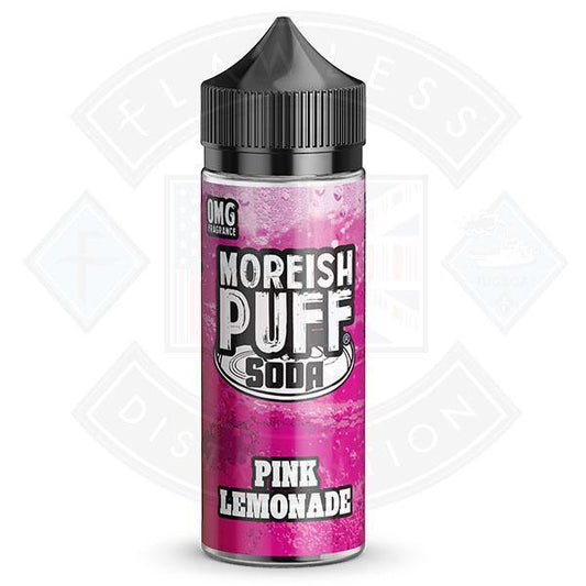 Moreish Puff Soda Pink Lemonade 0mg 100ml Shortfill E-liquid - Flawless Vape Shop