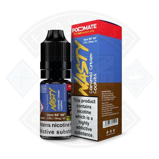 Nasty Juice PodMate Salt - Caramel Cream Cookies 10ml e-liquid - Flawless Vape Shop