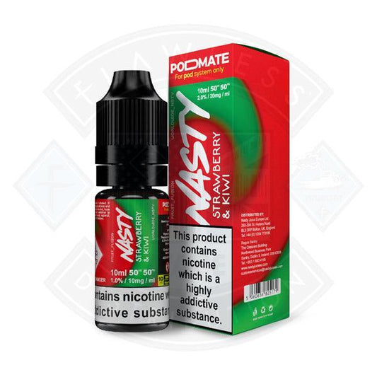 Nasty Juice PodMate Salt - Strawberry & Kiwi Salt 10ml e-liquid - Flawless Vape Shop