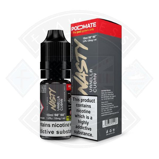 Nasty Juice PodMate Salt - Vanilla Cuban Salt 10ml e-liquid - Flawless Vape Shop