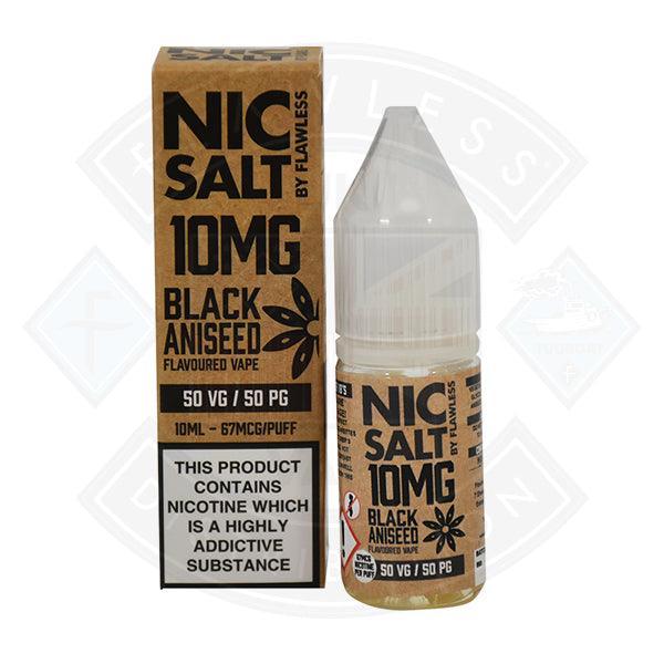 Nic Salt - Black Aniseed 10ml By Flawless - Flawless Vape Shop