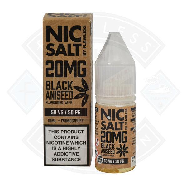 Nic Salt - Black Aniseed 10ml By Flawless - Flawless Vape Shop