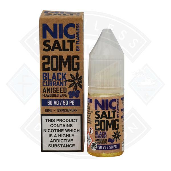 Nic Salt - Blackcurrant Aniseed 10ml By Flawless - Flawless Vape Shop