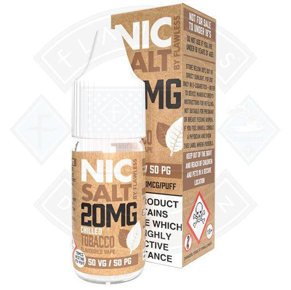 Nic Salt - Chilled Tobacco 20mg 10ml E liquid - Flawless Vape Shop