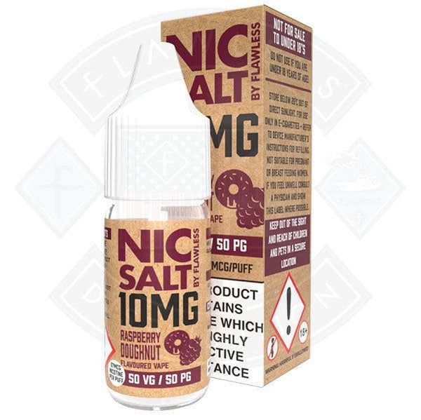 Nic Salt - Raspberry Doughnut 10mg 10ml By Flawless - Flawless Vape Shop