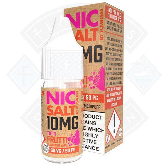 Nic Salt - Tutti Frutti 10mg 10ml By Flawless - Flawless Vape Shop