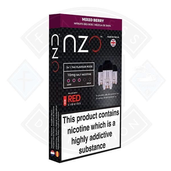 NZO Pod (filled with Red Liquids) Mixed Berry 10mg 1.7ml 3pcs - Flawless Vape Shop