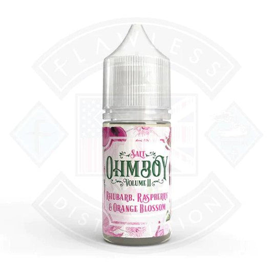 Ohm Boy - Volume II - Rhubarb, Raspberry & Orange Blossom 10ml Salt - Flawless Vape Shop