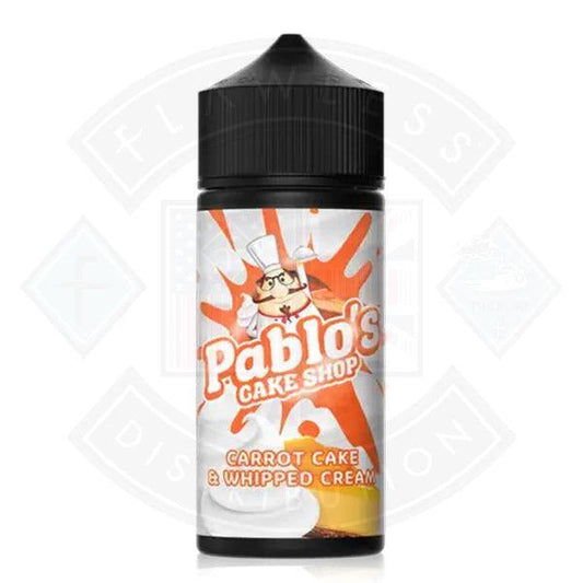 Pablo's Cake Shop - Carrot Cake & Whipped Cream 100ml Shortfill - Flawless Vape Shop