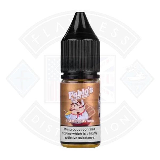 Pablos Cake Shop Salt Biscoff Custard 10ml - Flawless Vape Shop