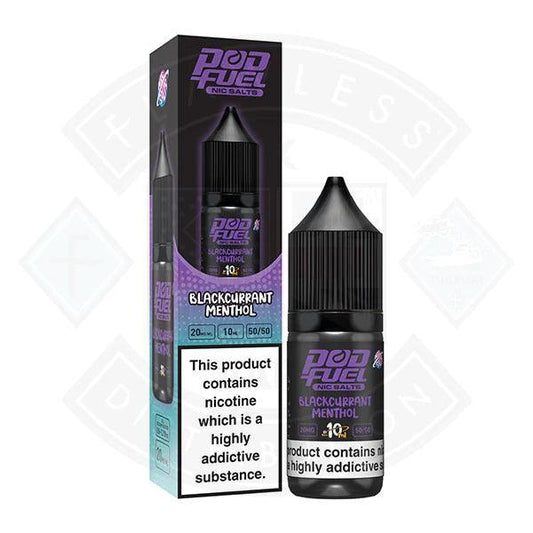 Pod Fuel - Blackcurrant Menthol Nic Salt 10ml - Flawless Vape Shop