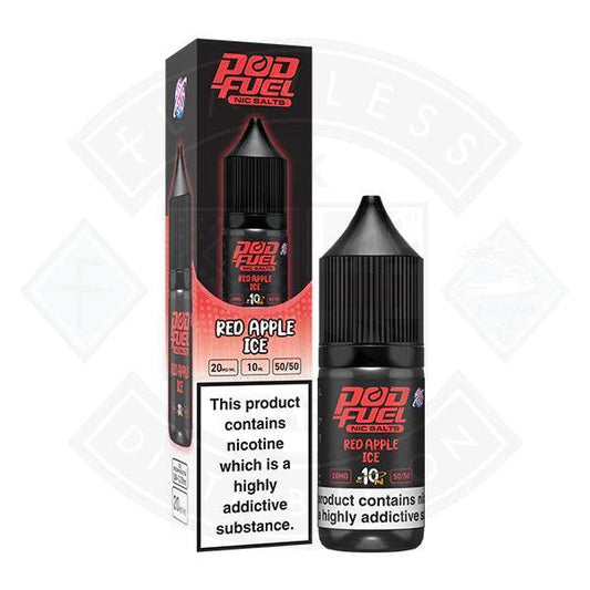 Pod Fuel - Red Apple Ice Nic Salt 10ml - Flawless Vape Shop