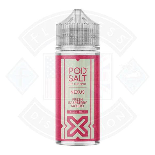 Pod Salt Nexus Fresh Raspberry Mojito 0mg 100ml E-liquid - Flawless Vape Shop