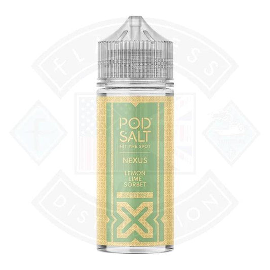 Pod Salt Nexus Lemon Lime Sorbet 0mg 100ml E-liquid - Flawless Vape Shop