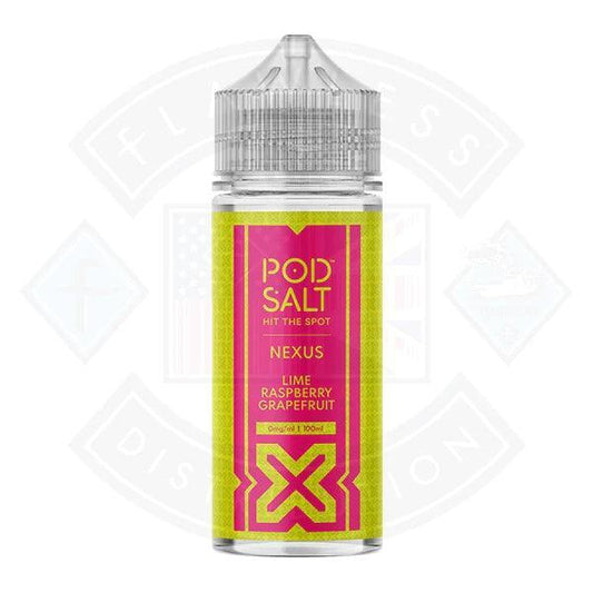 Pod Salt Nexus Lime Raspberry Grapefruit 0mg 100ml E-liquid - Flawless Vape Shop