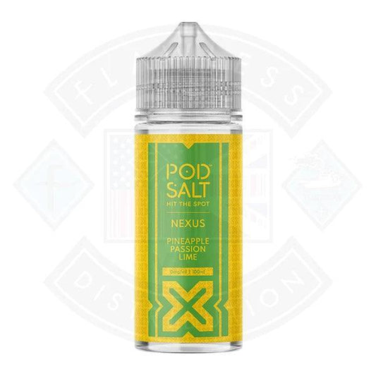 Pod Salt Nexus Pineapple Passion Lime 0mg 100ml E-liquid - Flawless Vape Shop