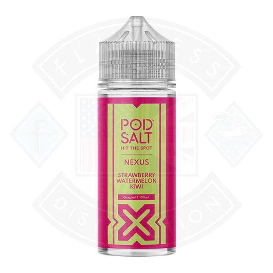 Pod Salt Nexus Strawberry Watermelon Kiwi 0mg 100ml E-liquid - Flawless Vape Shop