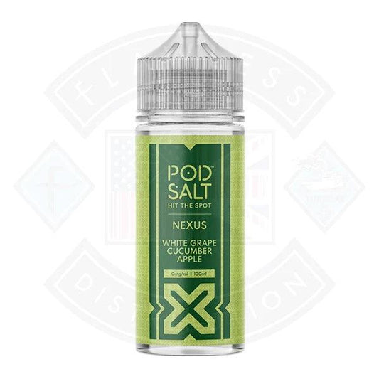 Pod Salt Nexus White Grape Cucumber Apple 0mg 100ml E-liquid - Flawless Vape Shop