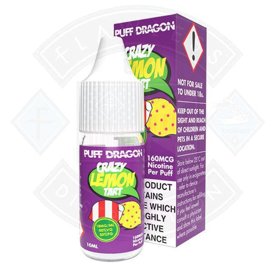 Puff Dragon Crazy Lemon Tart E liquid 10ml - Flawless Vape Shop