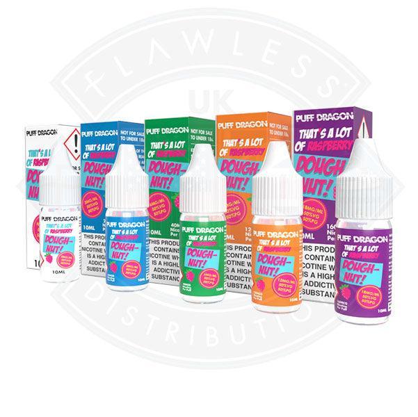 Puff Dragon Raspberry Doughnut E liquid 10ml - Flawless Vape Shop