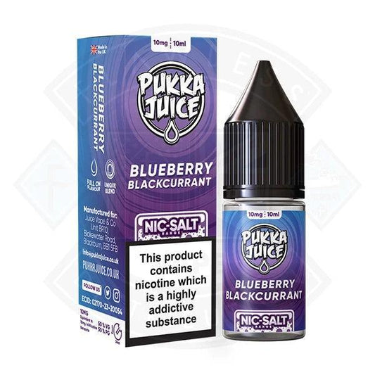 Pukka Juice - Nic Salt Blueberry Blackcurrant 10ml E-liquid - Flawless Vape Shop