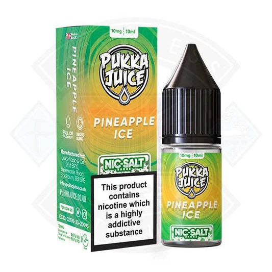 Pukka Juice - Nic Salt Pineapple ICE 10ml E-liquid - Flawless Vape Shop