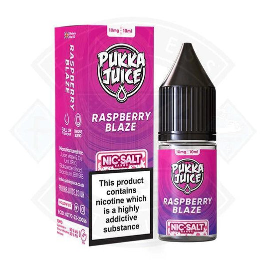 Pukka Juice - Nic Salt Raspberry Blaze 10ml E-liquid - Flawless Vape Shop