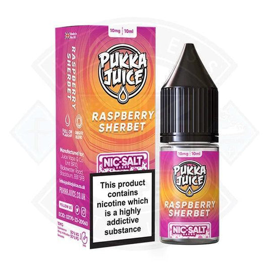 Pukka Juice - Nic Salt Raspberry Sherbet 10ml E-liquid - Flawless Vape Shop