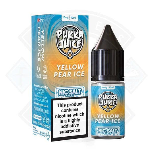 Pukka Juice - Nic Salt Yellow Pear ICE 10ml E-liquid - Flawless Vape Shop