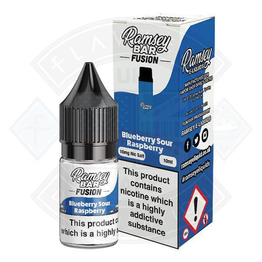 Ramsey Bar Fusion Nic Salt - Blueberry Sour Raspberry 10ml - Flawless Vape Shop