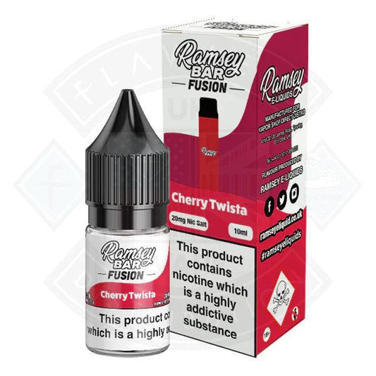 Ramsey Bar Fusion Nic Salt - Cherry Twist 10ml - Flawless Vape Shop