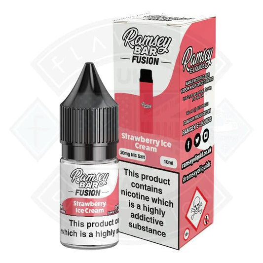 Ramsey Bar Fusion Nic Salt - Strawberry Ice Cream 10ml - Flawless Vape Shop