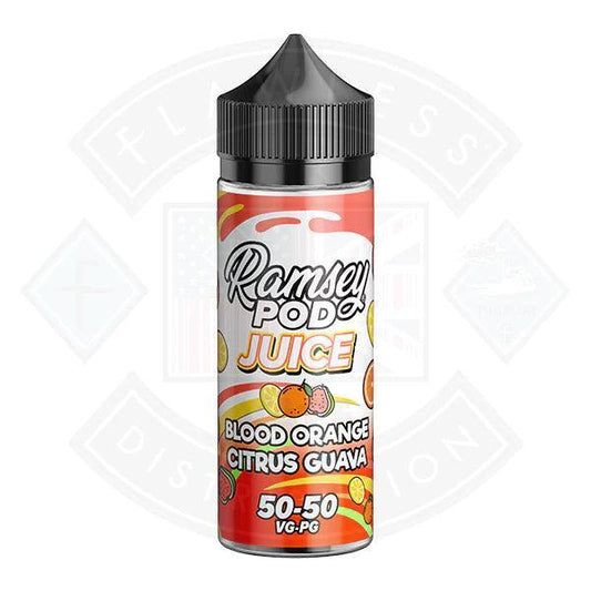 Ramsey Pod Juice Blood Orange Citrus Guava 0mg 100ml Shortfill - Flawless Vape Shop