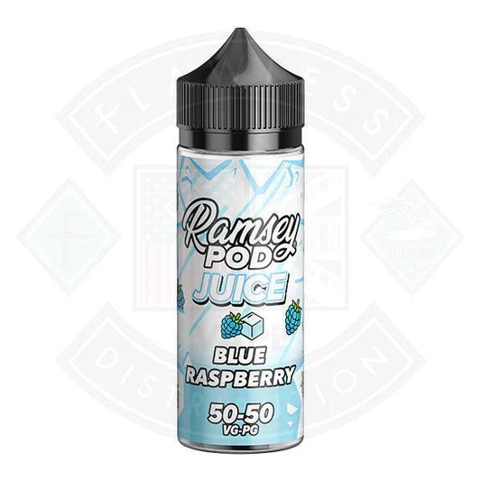 Ramsey Pod Juice Blue Raspberry Ice 0mg 100ml Shortfill - Flawless Vape Shop