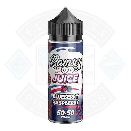 Ramsey Pod Juice Blueberry Raspberry 0mg 100ml Shortfill - Flawless Vape Shop