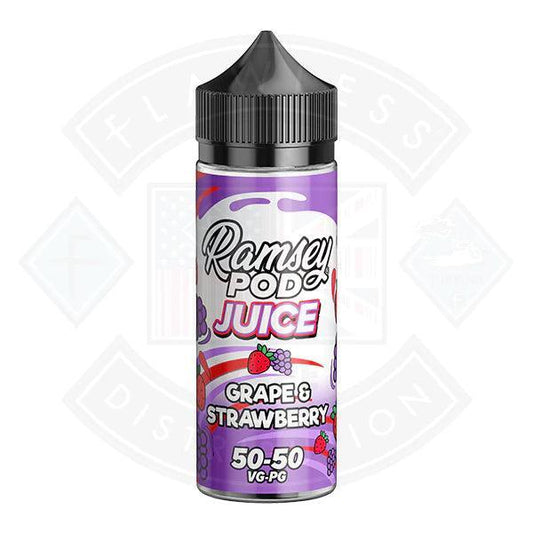 Ramsey Pod Juice Grape Strawberry 0mg 100ml Shortfill - Flawless Vape Shop