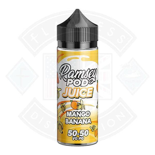 Ramsey Pod Juice Mango Banana 0mg 100ml Shortfill - Flawless Vape Shop