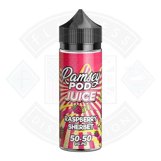 Ramsey Pod Juice Raspberry Sherbet 0mg 100ml Shortfill - Flawless Vape Shop