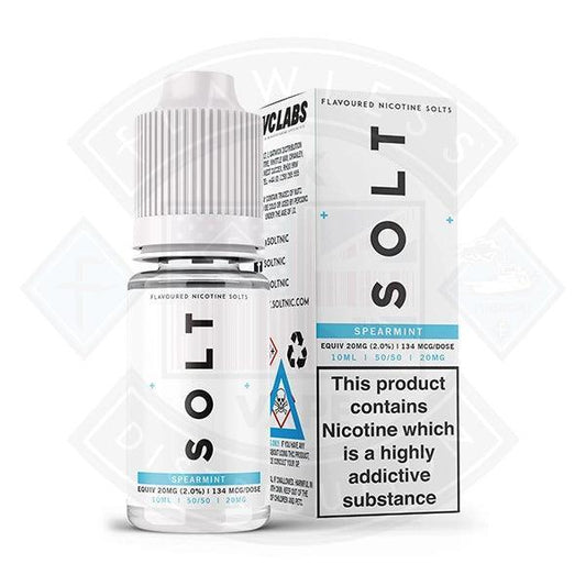 SOLT Spearmint Nic Salt 20mg 10ml - Flawless Vape Shop