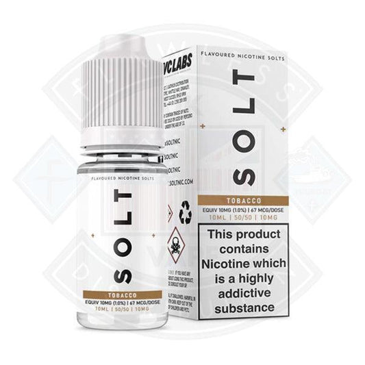 SOLT Tobacco Nic Salt 10mg 10ml - Flawless Vape Shop