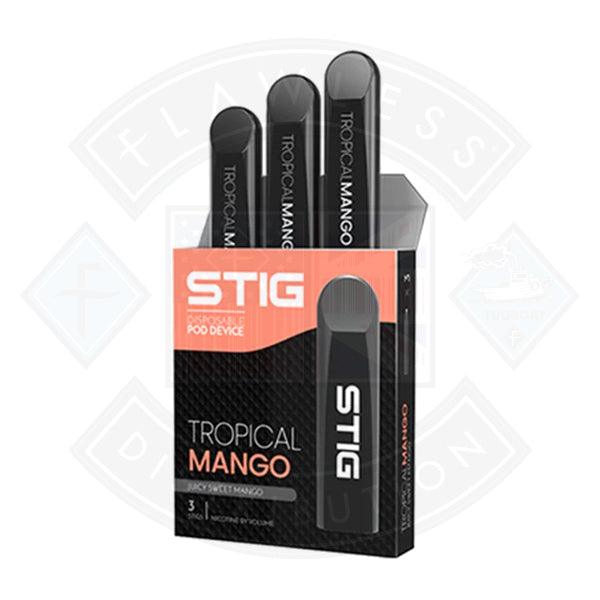 Stig Disposable Pod Device - Tropical Mango (Juicy Sweet Mango) 1.2ml 3 pack - Flawless Vape Shop
