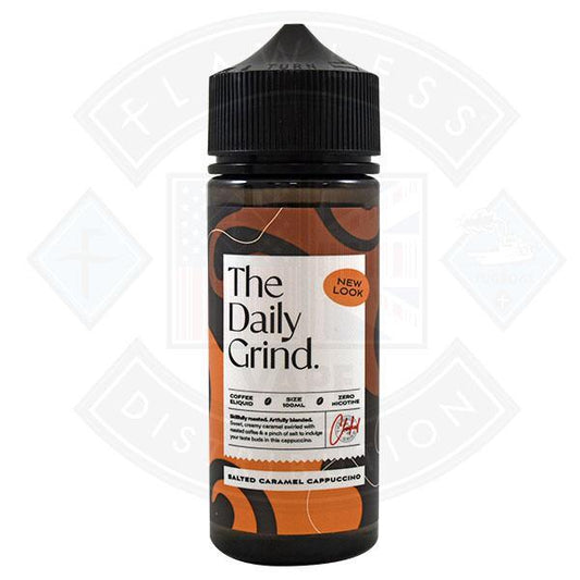 The Daily Grind Salted Caramel Cappuccino (New Look) 0mg 100ml Shortfill - Flawless Vape Shop