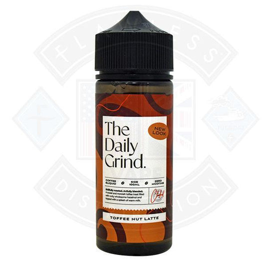 The Daily Grind Toffee Nut Latte (New Look) 0mg 100ml Shortfill - Flawless Vape Shop