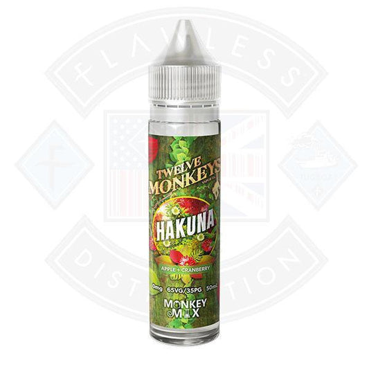 Twelve Monkeys - Hakuna 0mg 50ml Shortfill - Flawless Vape Shop