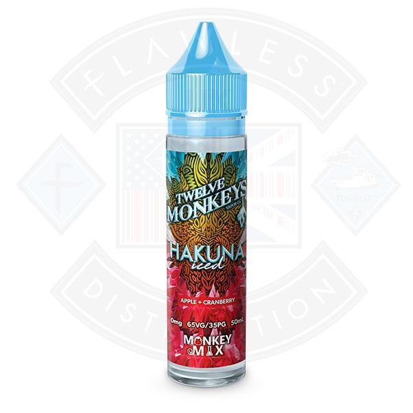 Twelve Monkeys - Hakuna Iced 0mg 50ml Shortfill e-liquid - Flawless Vape Shop