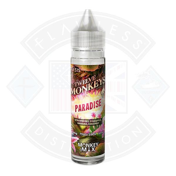 Twelve Monkeys OASIS - Paradise 0mg 50ml Shortfill E liquid - Flawless Vape Shop